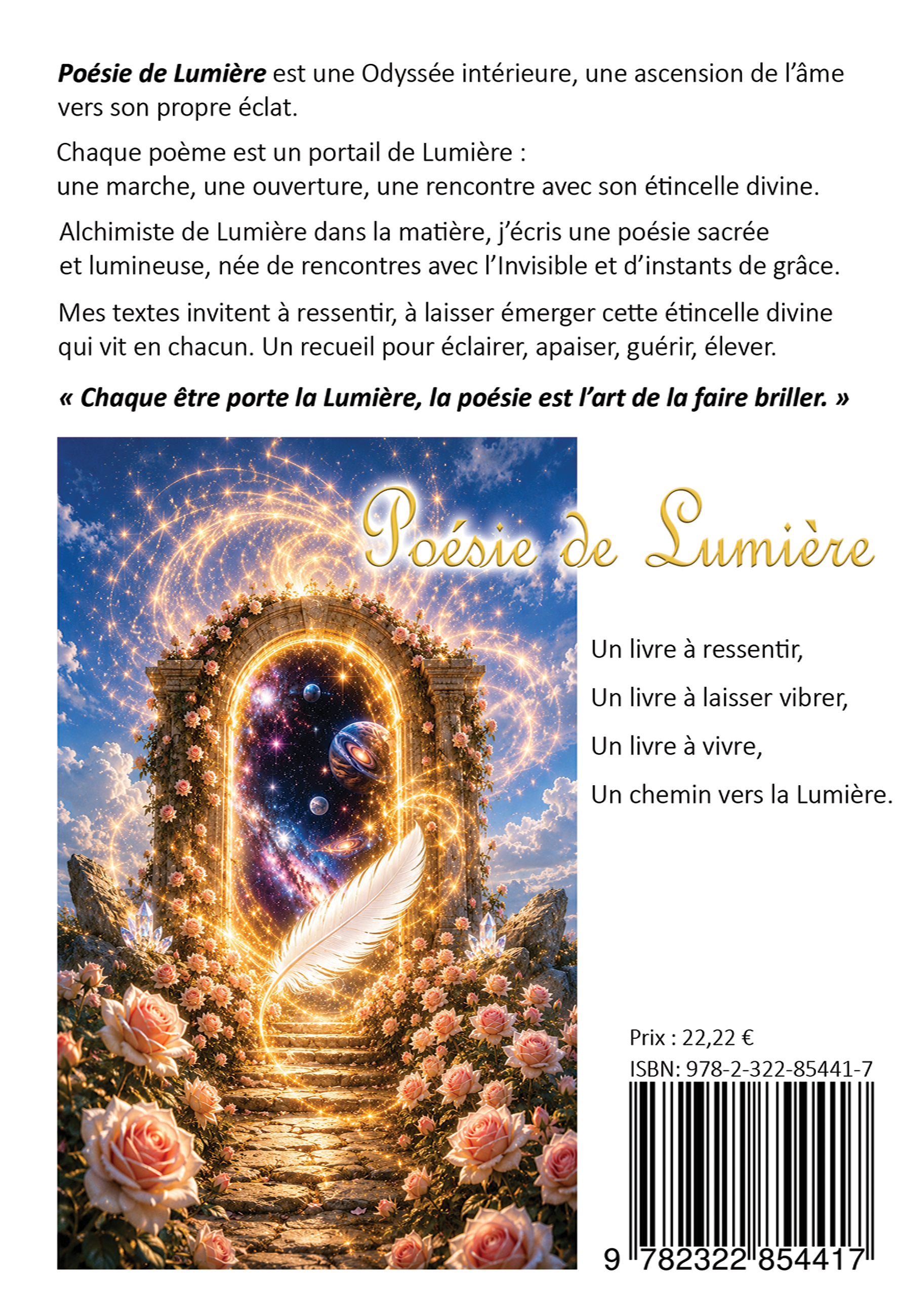 Couverture verso Poésie de Lumière